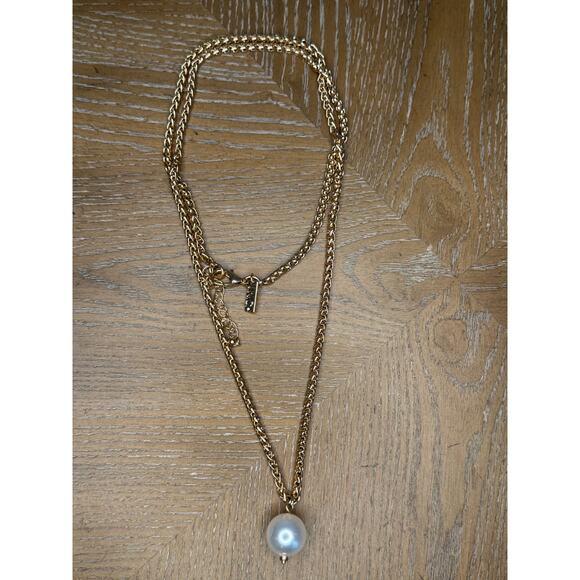 INC International Concepts Gold-Tone Layered Necklace with Pearl Pendant - Picture 5 of 5